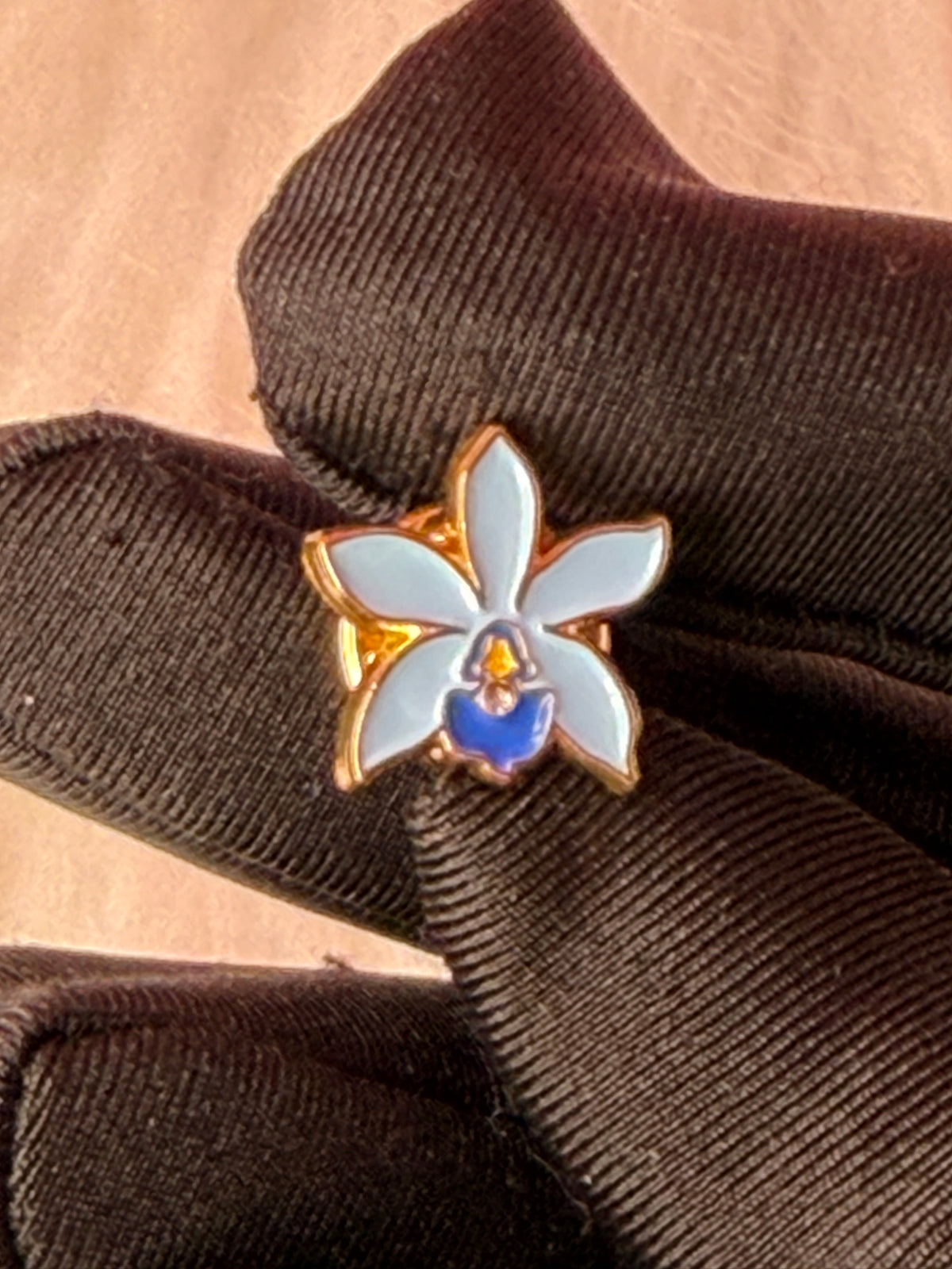 Mini Cattleya Orchid Enamel Pin • 14mm Tiny Flower Pin • Nine Colors or Set