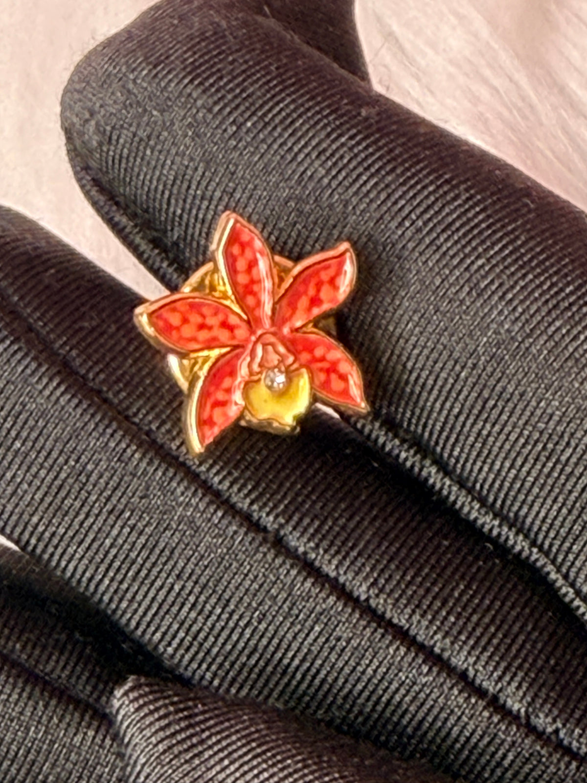 Mini Cattleya Orchid Enamel Pin • 14mm Tiny Flower Pin • Nine Colors or Set