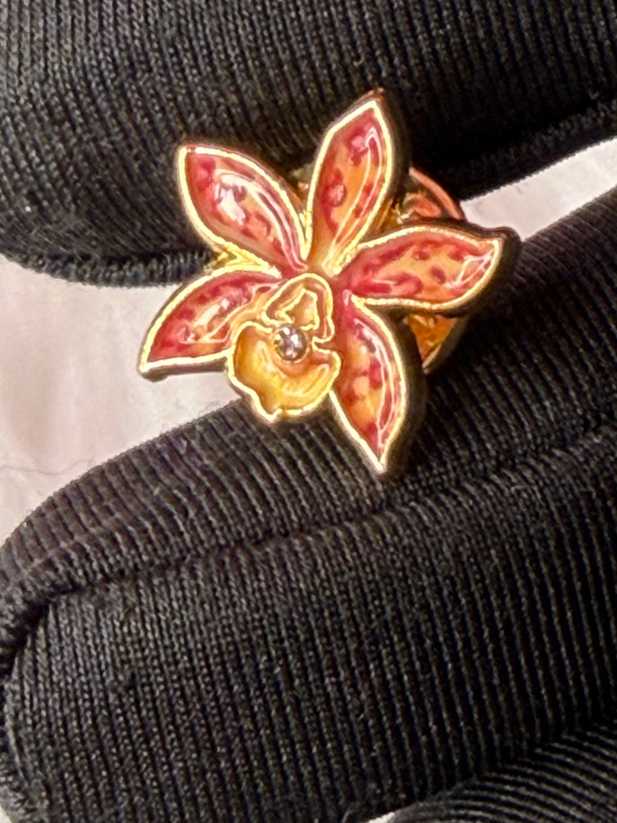 Mini Cattleya Orchid Enamel Pin • 14mm Tiny Flower Pin • Nine Colors or Set