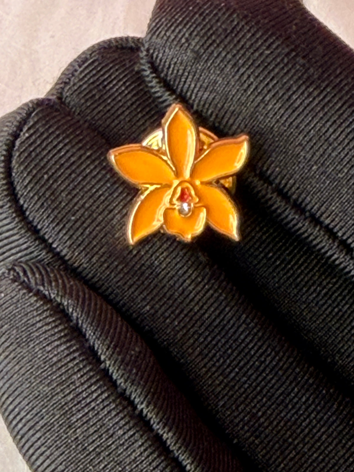 Mini Cattleya Orchid Enamel Pin • 14mm Tiny Flower Pin • Nine Colors or Set