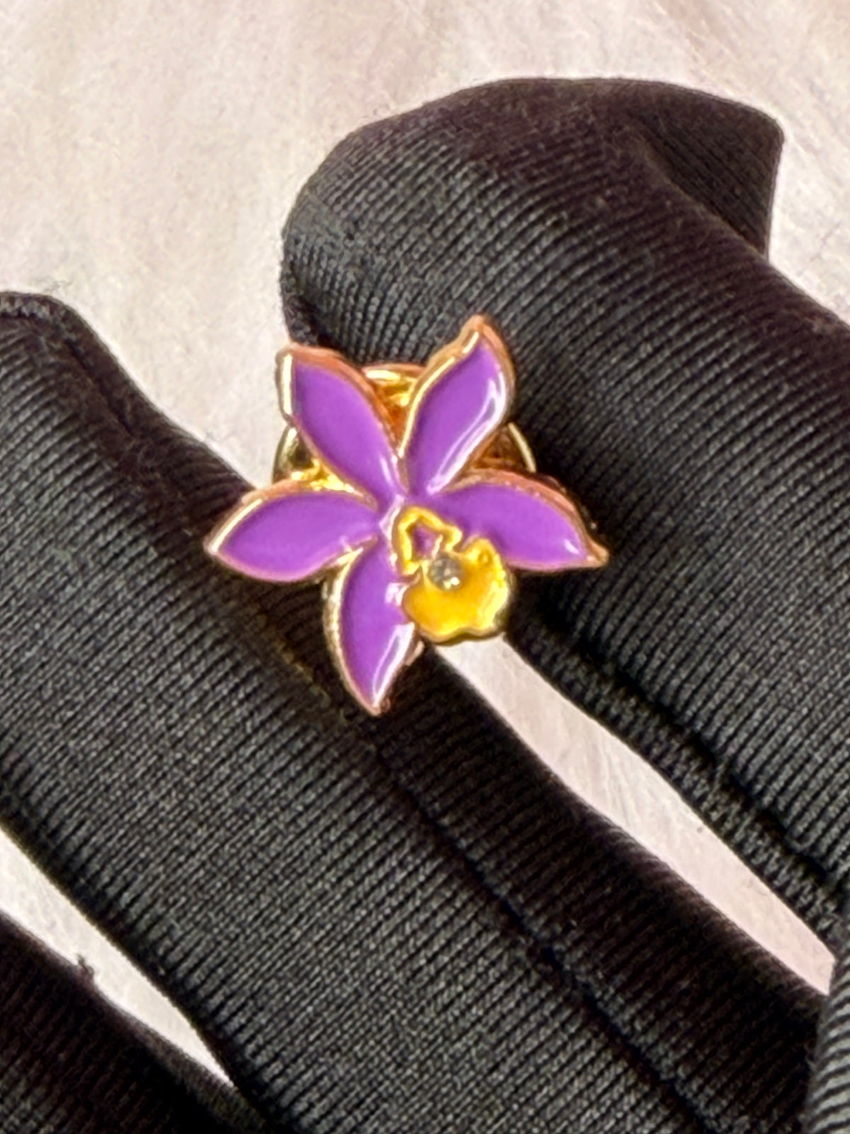 Mini Cattleya Orchid Enamel Pin • 14mm Tiny Flower Pin • Nine Colors or Set