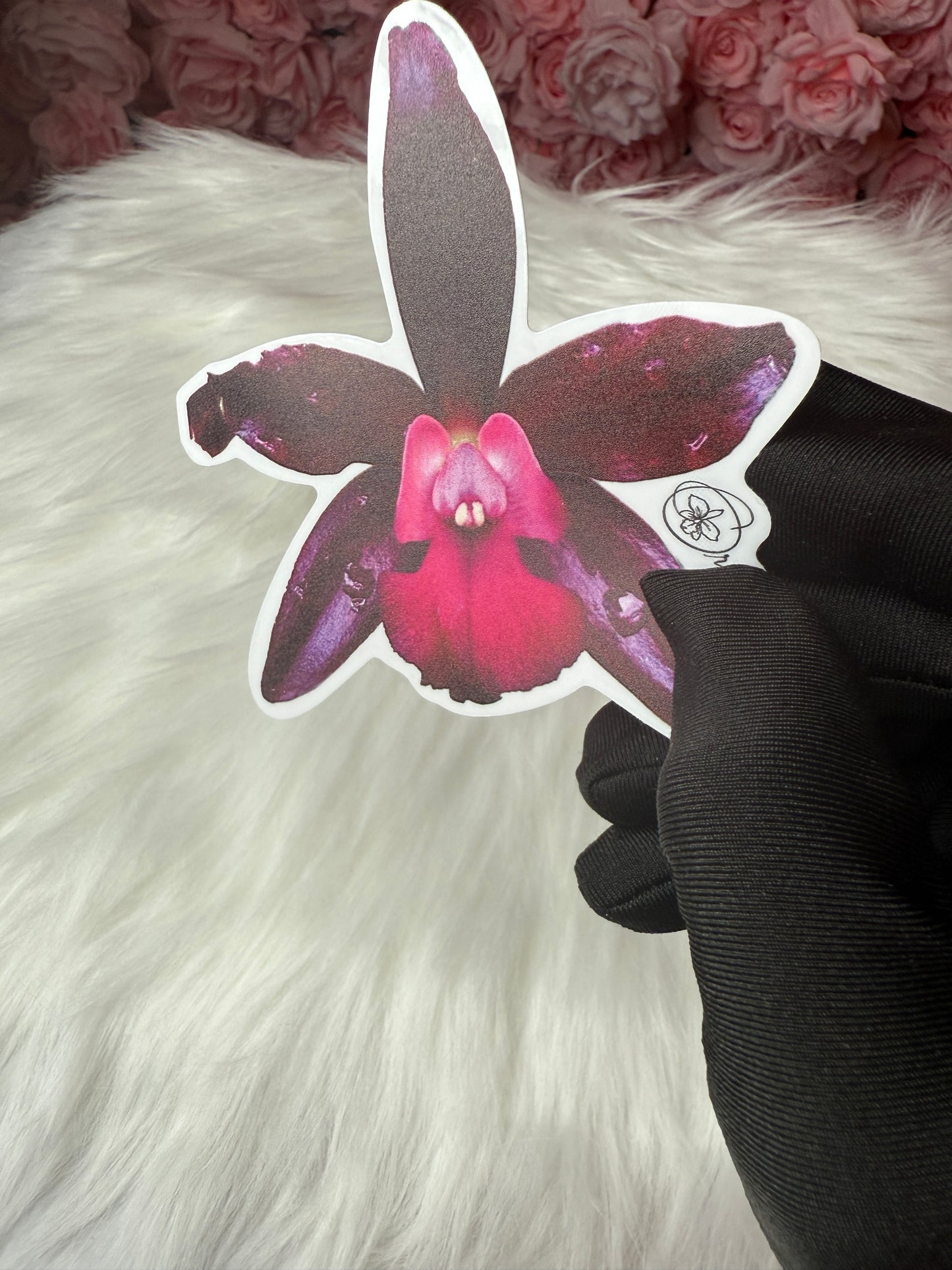 Cattlianthe Sagarik Wax Orchid Flower Sticker