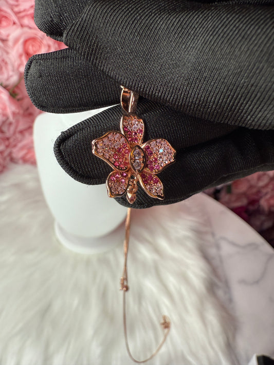 Fairy Dream Cattleya Collection -Rose Gold Splash Pink Zircon Cattleya Drop - Orchidique