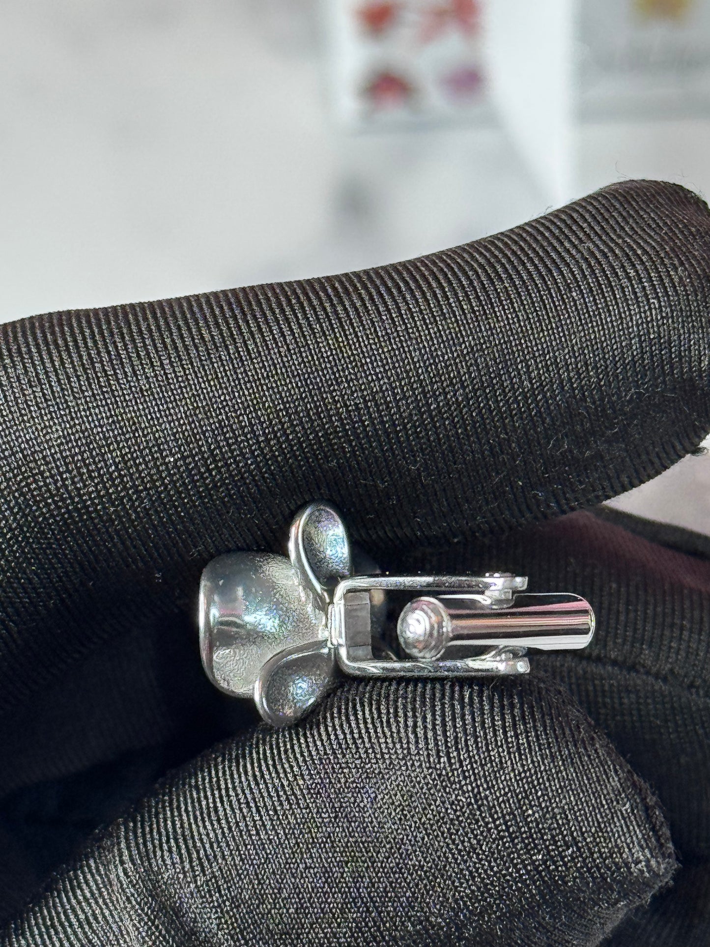 Stainless Steel Orchid Cufflinks