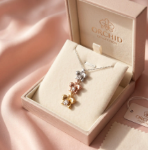 Aloha Cascading Orchid Jewelry Necklace - Orchidique