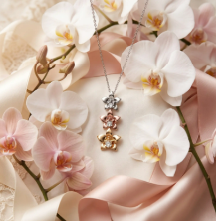 Aloha Cascading Orchid Jewelry Necklace - Orchidique