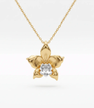 Aloha Gold Plated Orchid Necklace - Orchidique