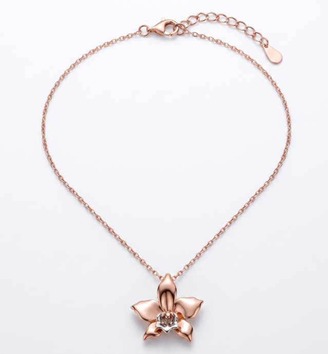 Cattleya Orchid Pendant Necklace — Orchidique view 3