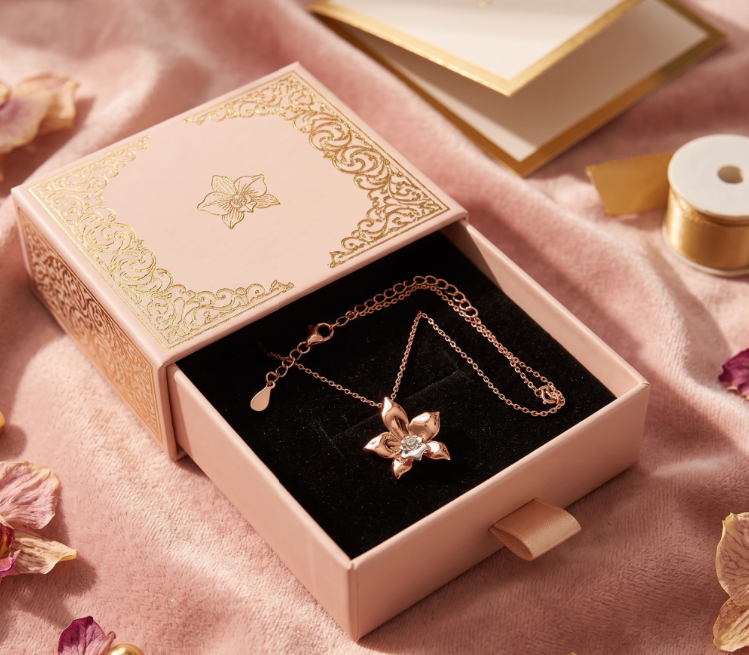 Cattleya Orchid Pendant Necklace — Orchidique view 5