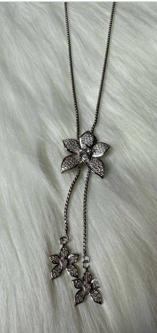 La Brillosa Cattleya Collection: Orchid Lariat Necklace