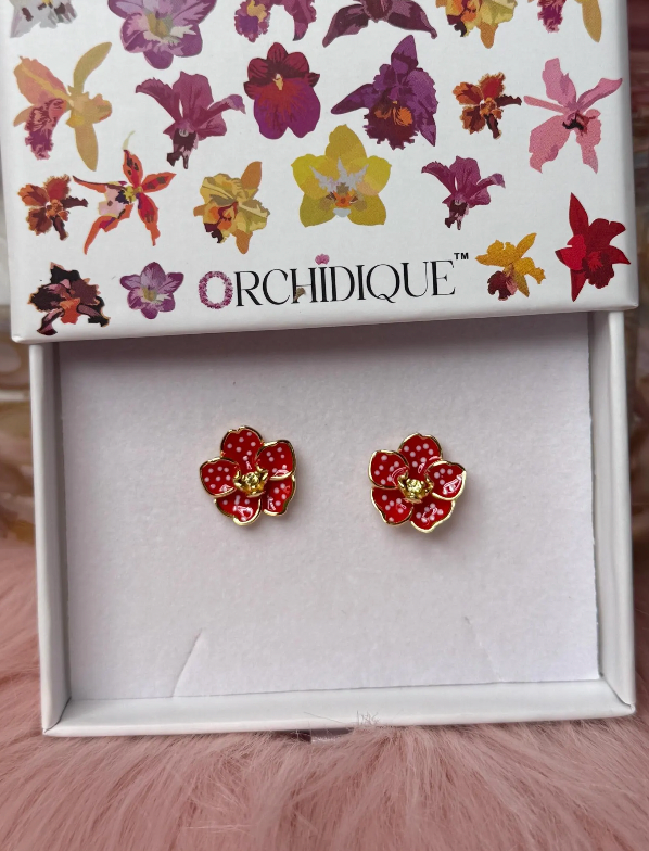 Vanda Dotted Delights Collection: Red Mimi Vanda Earrings