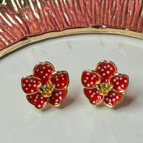 Vanda Dotted Delights Collection: Red Mimi Vanda Earrings