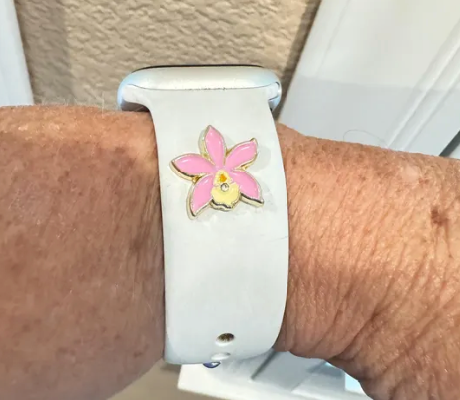 Cattleya Orchid Watch Band Charms - Orchidique