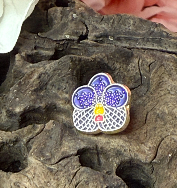 Mini Vanda Orchid Enamel Pin — Orchidique view 11