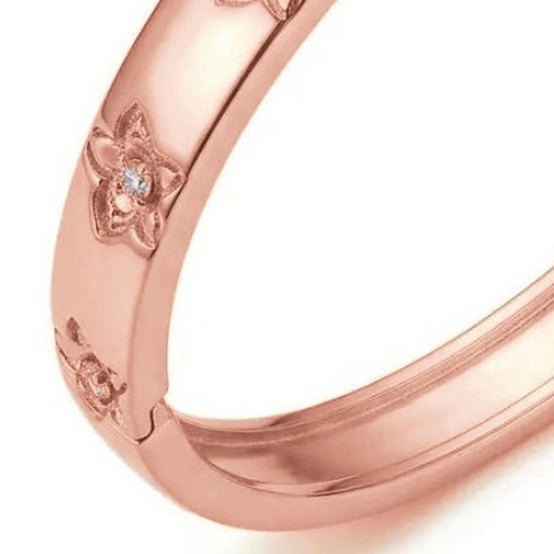 cattleya orchid bracelet, 14K gold plated sterling silver, close-up of band curve – Orchidique