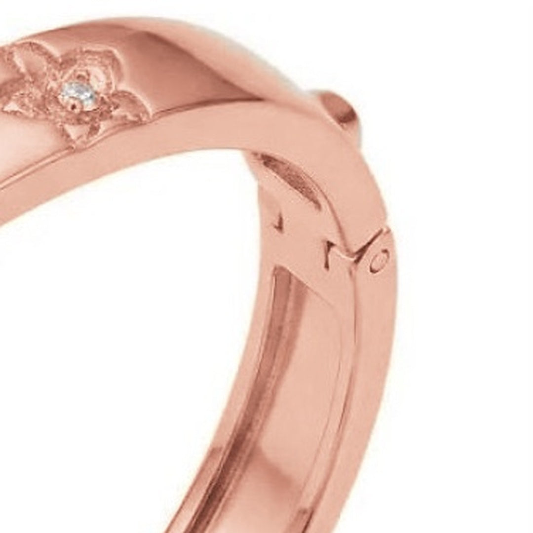 cattleya orchid bracelet, 14K gold plated sterling silver, close-up of hinge clasp – Orchidique