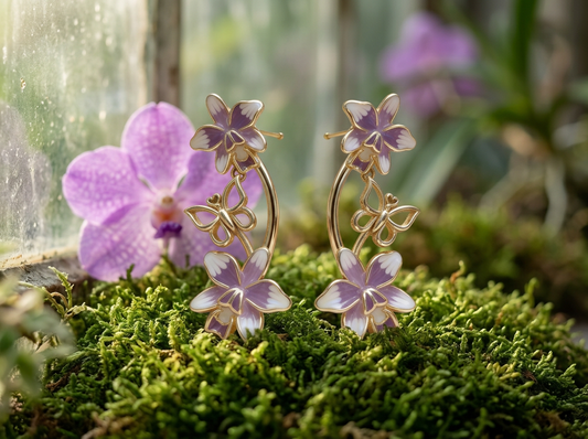 Cattleya Violacea Orchid Ear Climber — Orchidique view 1