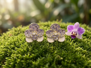 Vanda Orchid Necklace, Ring or Studs — Orchidique view 1