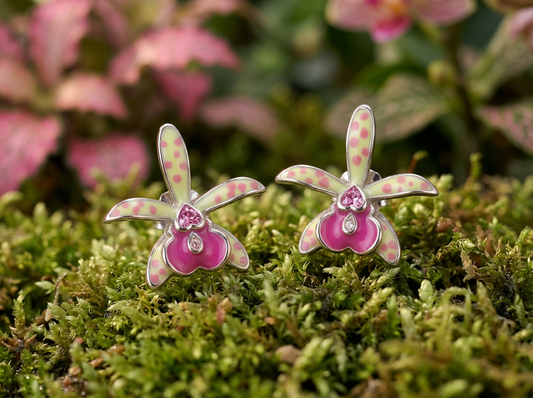 Brassocattleya Orchid Necklace or Studs — Orchidique view 1