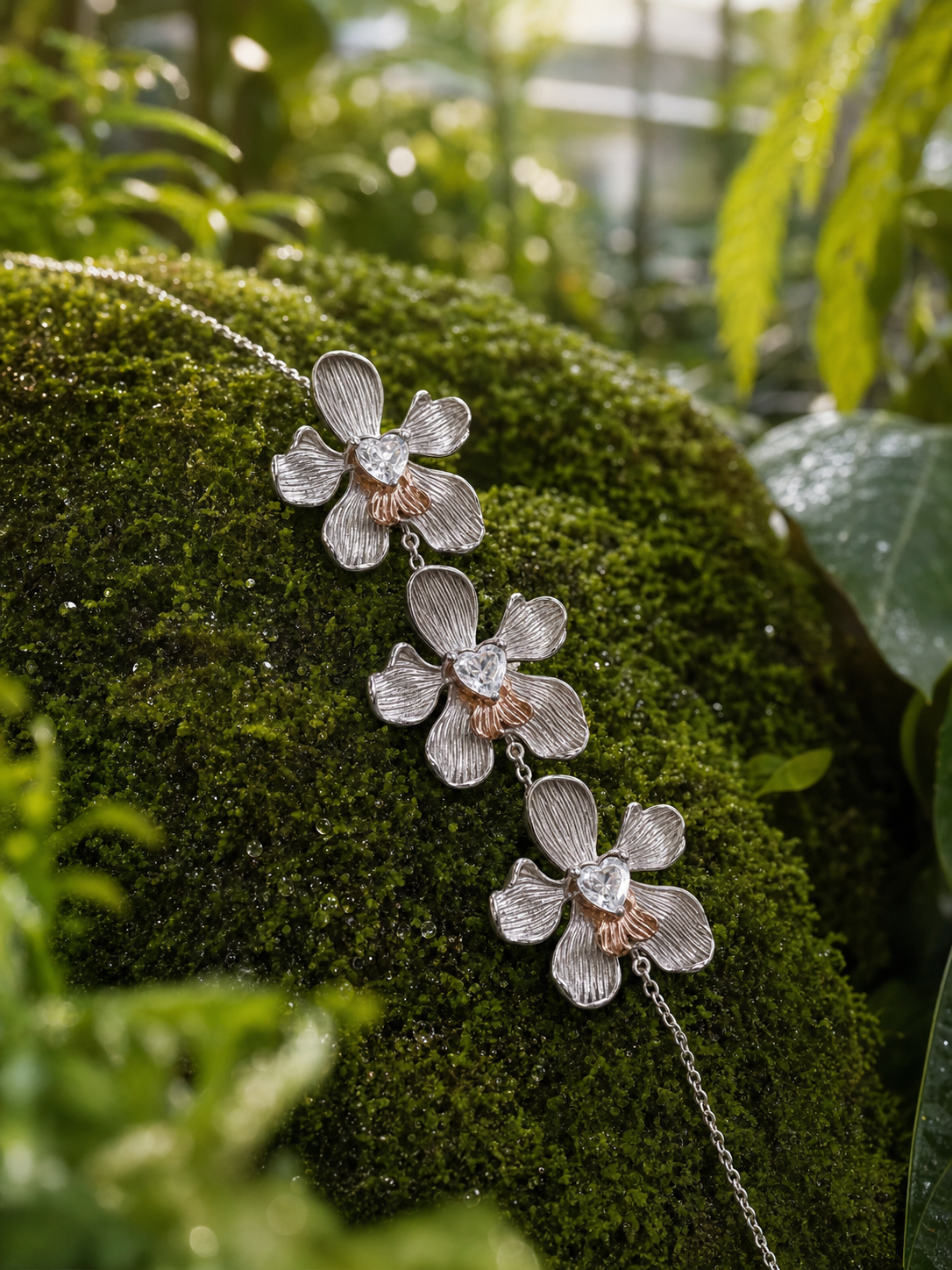 Vanda Loke Triple Orchid Bracelet — Orchidique view 2