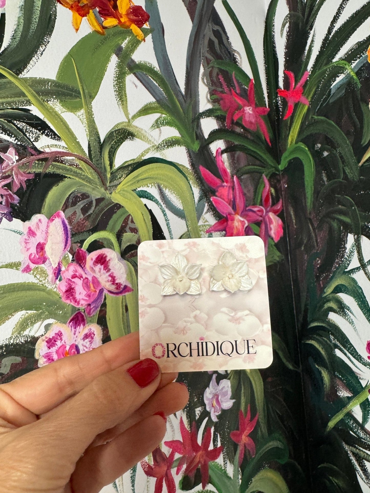 Custom Orchid Flower Earrings • Personalized Color Combination • Unique Floral Jewelry • Handmade Gifts• Flower Earrings - Orchidique