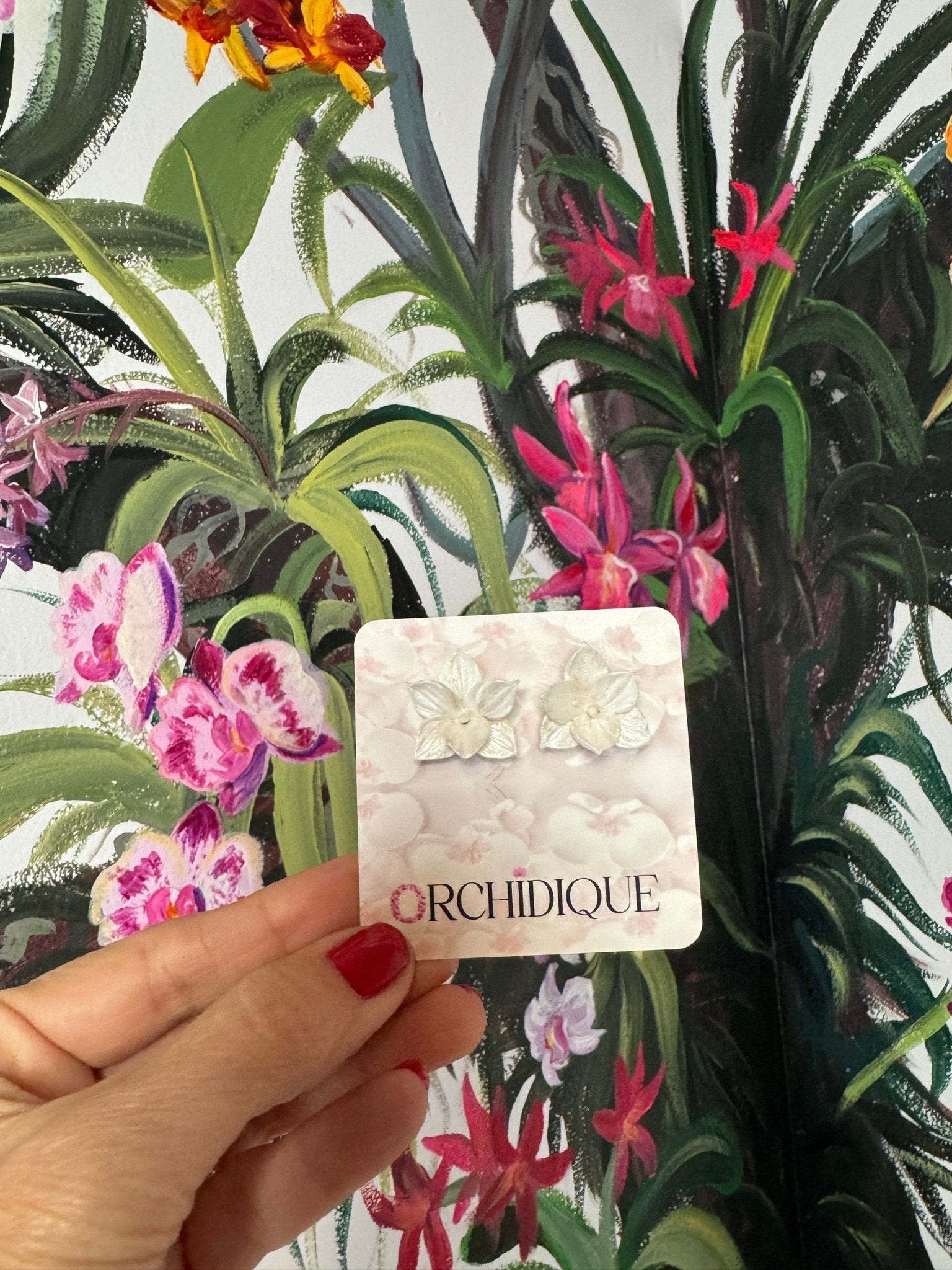 Custom Orchid Flower Earrings • Personalized Color Combination • Unique Floral Jewelry • Handmade Gifts• Flower Earrings - Orchidique