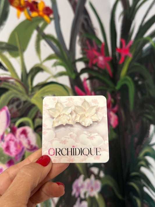 Custom Orchid Personalized Color Combination • Unique Floral Jewelry • Handmade Gifts• Flower Earrings - Orchidique