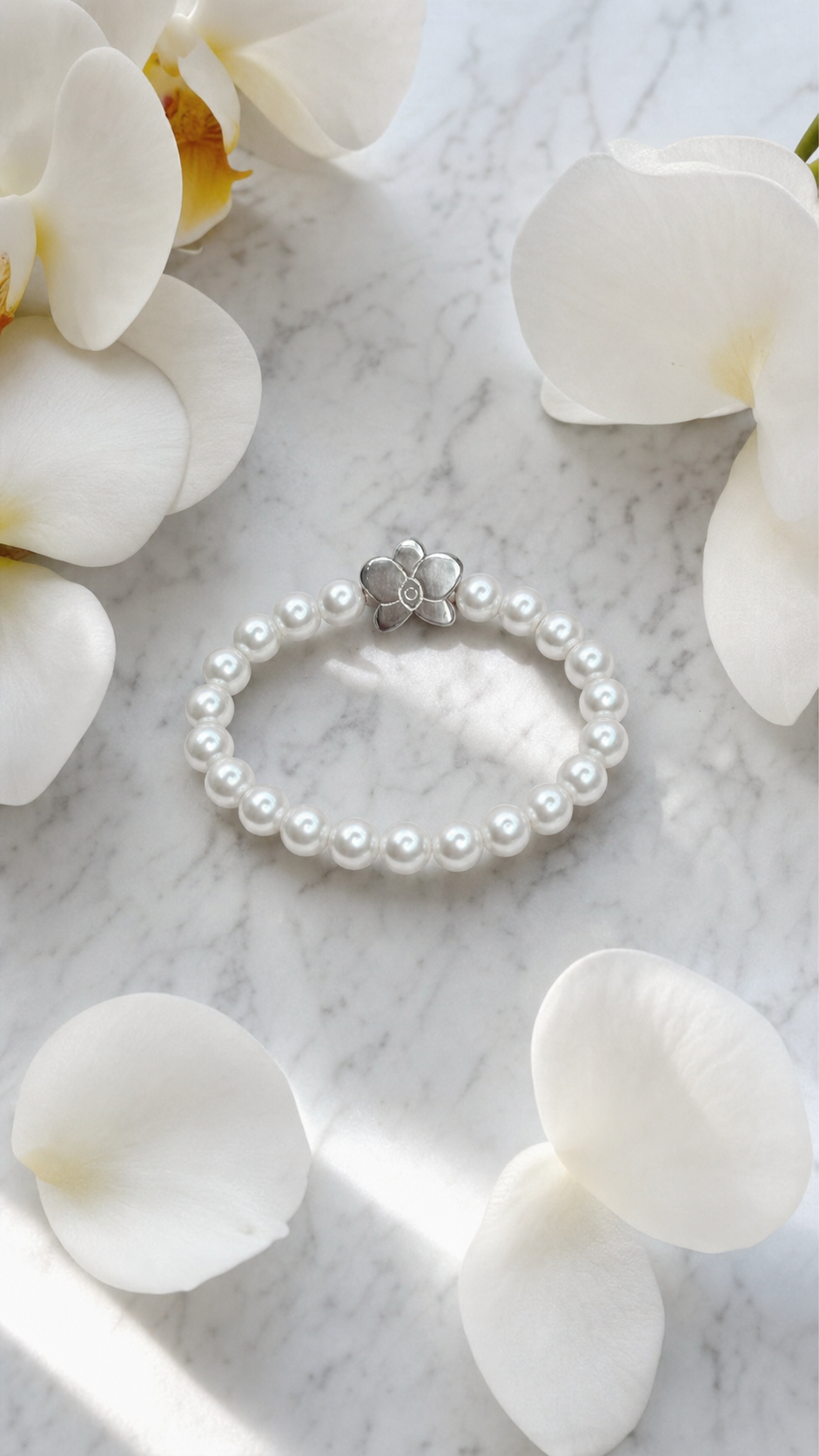 Phalaenopsis Orchid Pearl Bracelet - Orchidique
