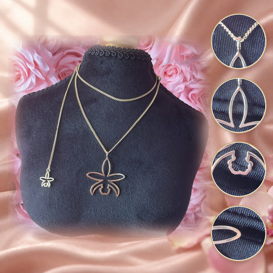cattleya orchid pendant, 14K gold plated sterling silver – Orchidique