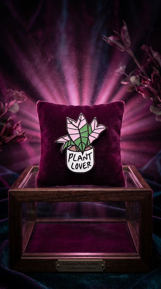 Alocasia Pink Nobilis Flower Enamel Pin