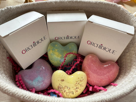 Rose Bliss: Rose Bath Bomb sealed with gift box - Orchidique