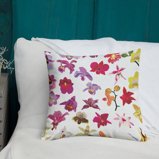 Mixed Orchids Pillow