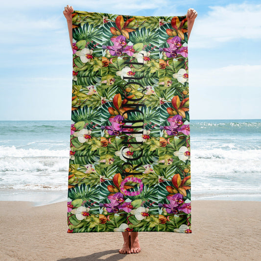 Phalaenopsis Tropical Orchids Beach Towel