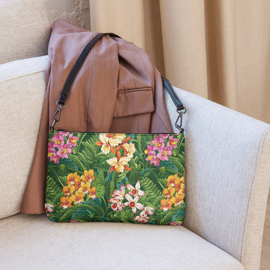 Tropical Orchids Crossbody bag