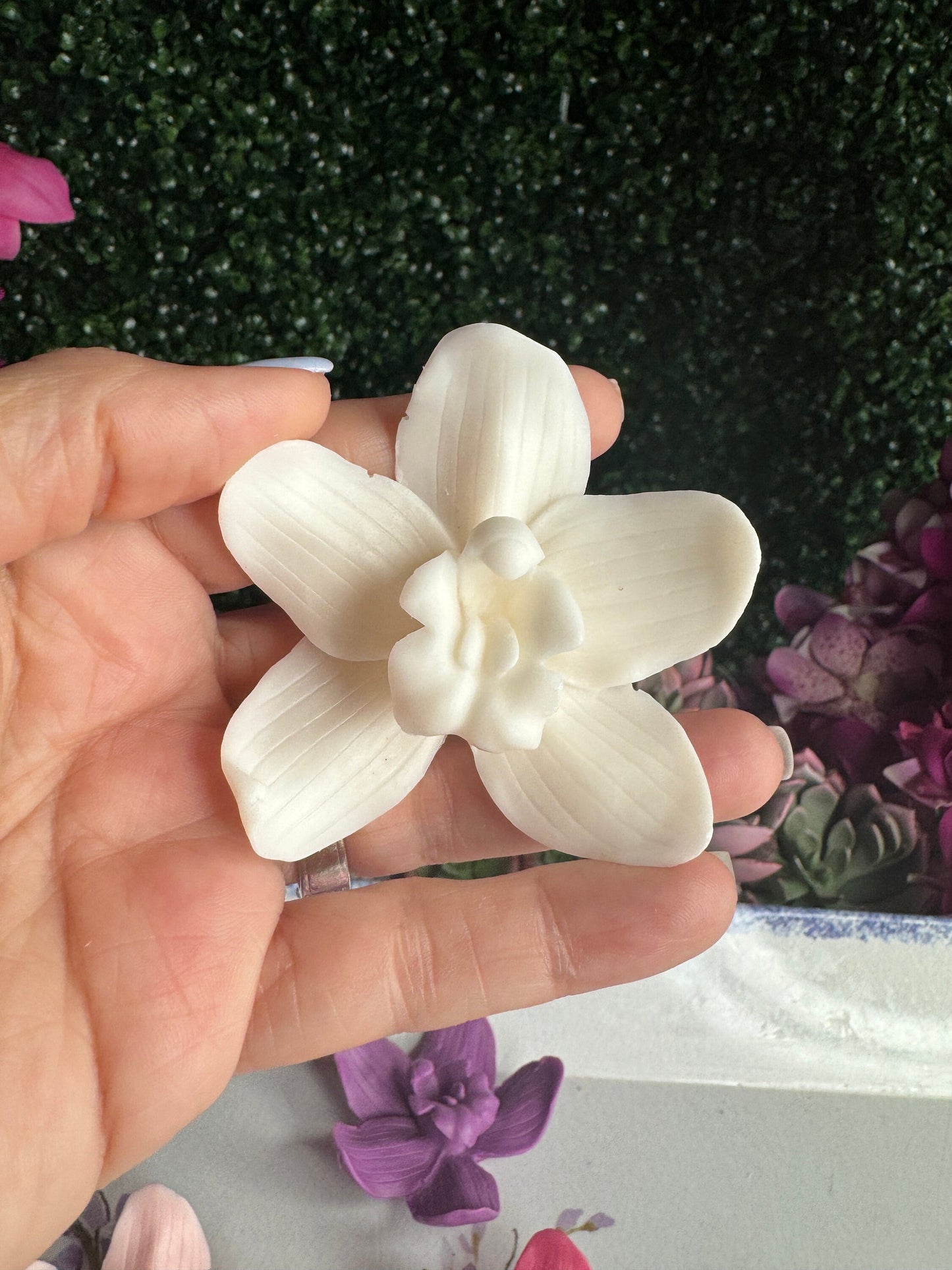 Cattleya Medium Orchid Soap • Handmade Floral Soap Bars • Unique Bridal Favors & Gifts for Orchid Lovers