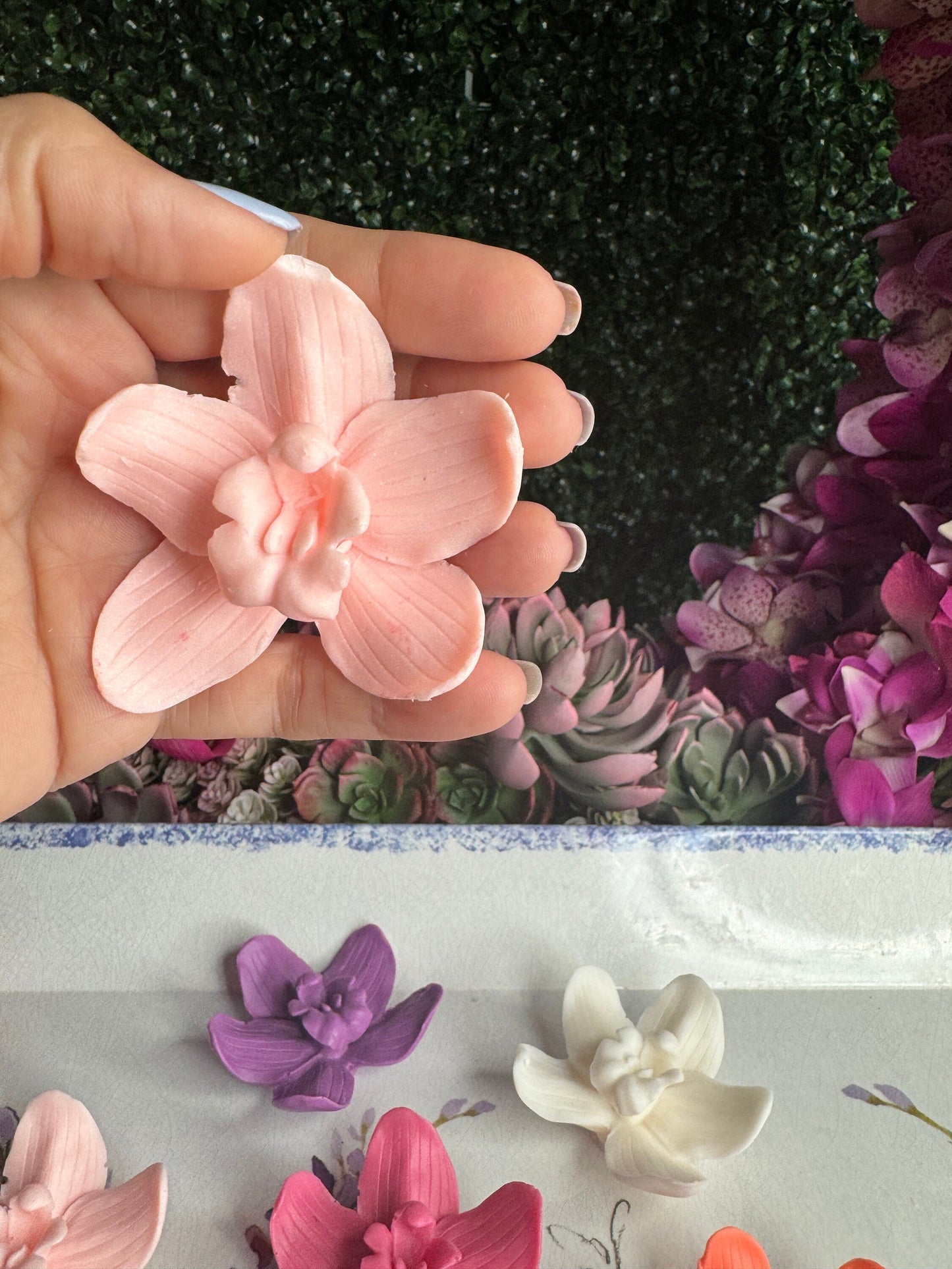 Cattleya Medium Orchid Soap • Handmade Floral Soap Bars • Unique Bridal Favors & Gifts for Orchid Lovers