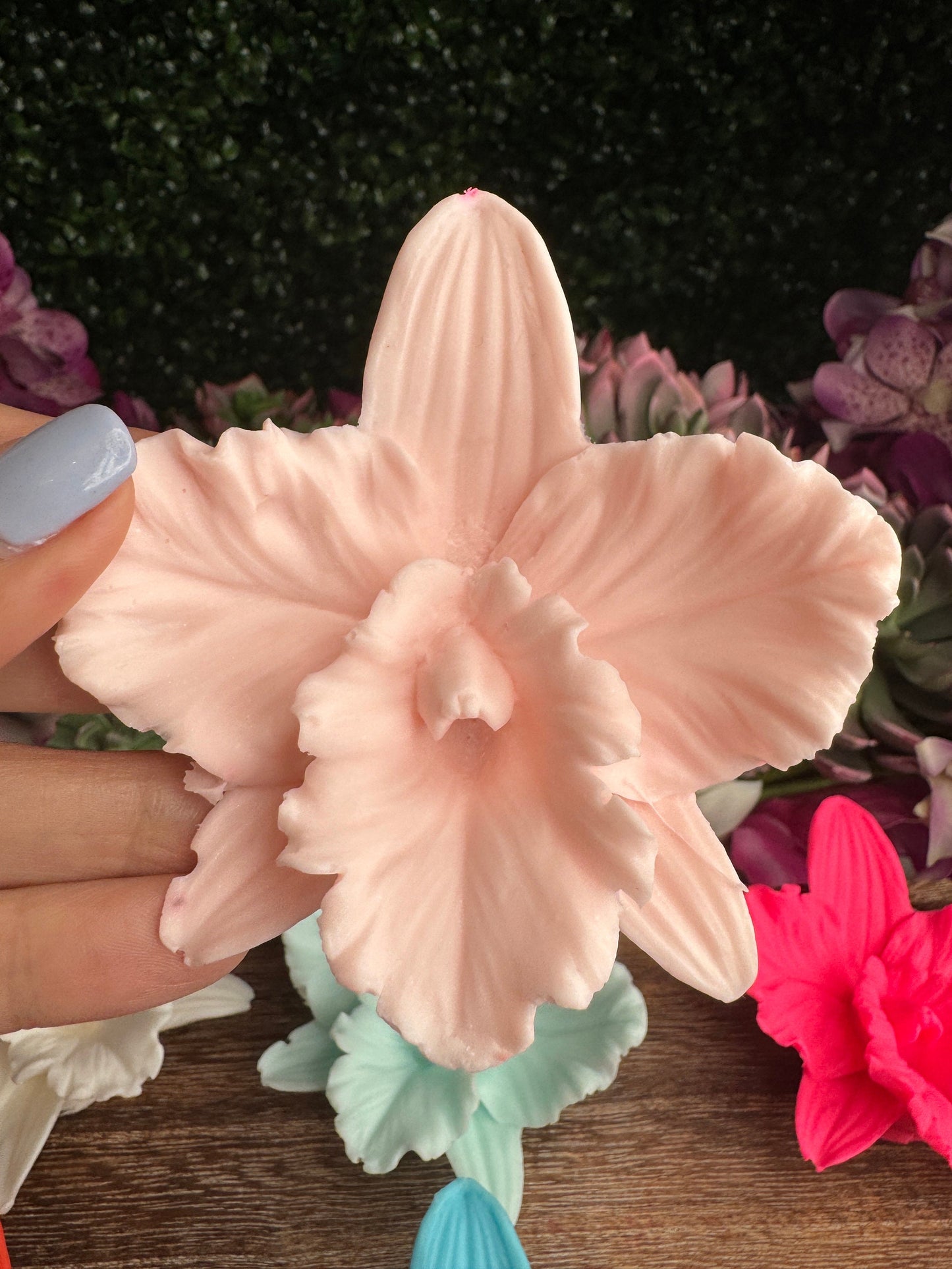 Cattleya Lg Orchid Soap • Handmade Floral Soap Bars • Unique Bridal Favors & Gifts for Orchid Lovers