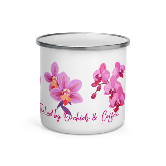 Orchids Mug &quot;Fueled by Orchids & Coffee&quot;