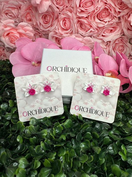 Orchid Oasis: Colorful Cattleya Orchid Earrings • Unique Handmade Floral Jewelry • Bridesmaid Gifts• Flower Earrings - Orchidique