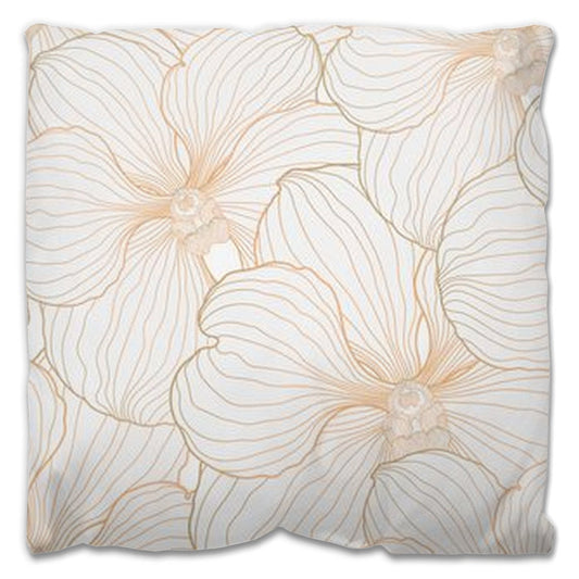 Gold Vanda Orchids Pillow · Colorful Floral Throw Pillow · Indoor/Outdoor Decor