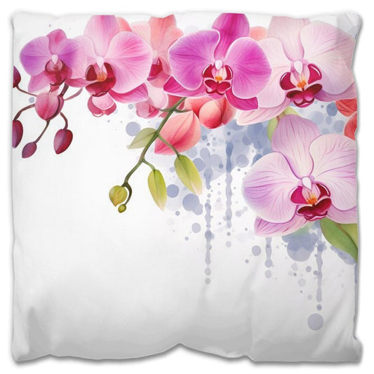 Phalaenopsis Orchids Pillow · Colorful Floral Throw Pillow · Indoor/Outdoor Decor - Orchidique