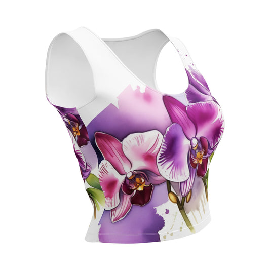 Orchid Flower Women's Top • Floral Gardening Tee • Orchid Lover Gift • Women's Tank Top- Floral Cropped Top- Orchid Flowers T-Shirt - Orchidique