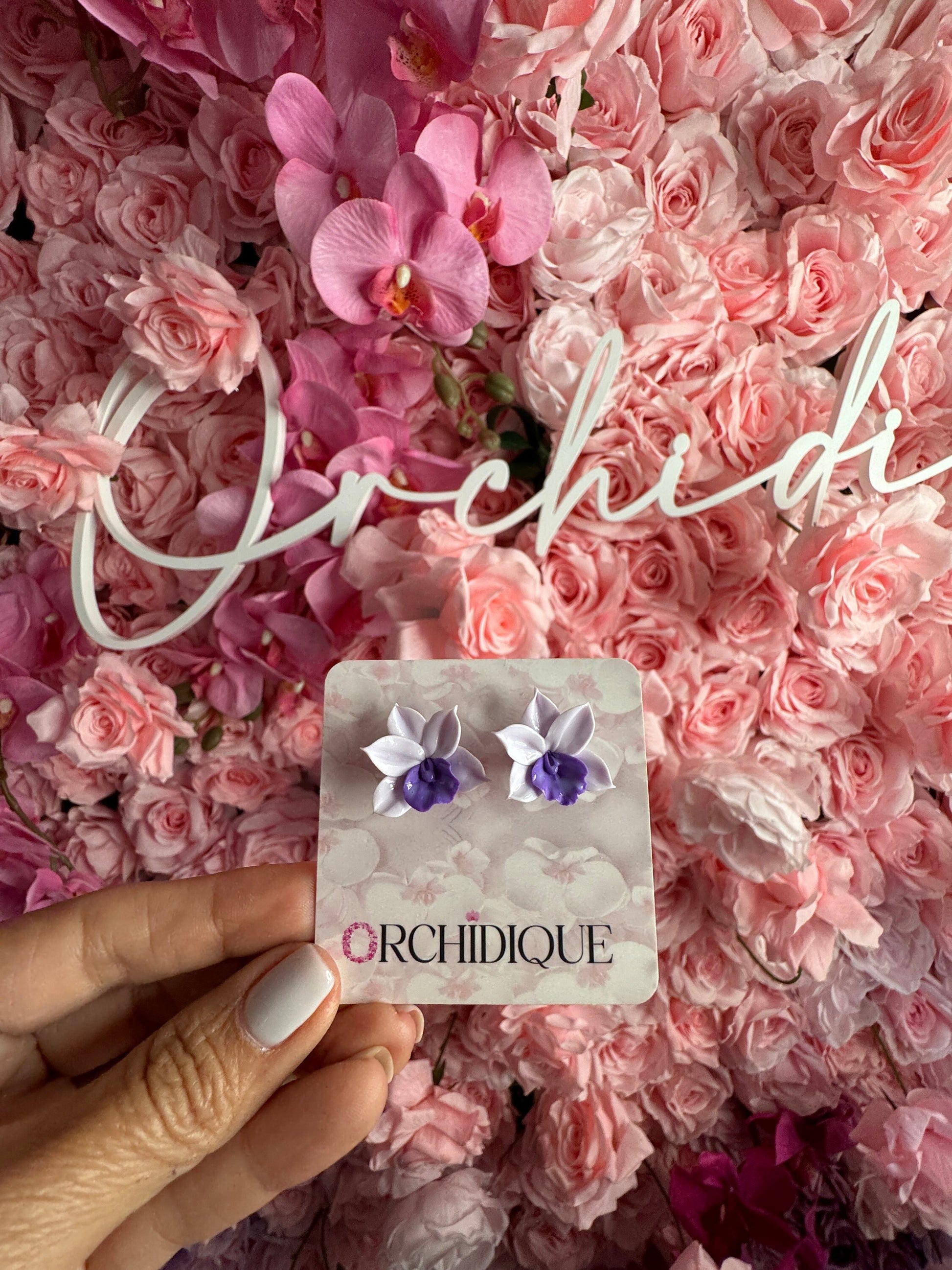 Orchid Oasis: Lavendar Cattleya Orchid Earrings • Unique Handmade Floral Jewelry • Bridesmaid Gifts• Flower Earrings