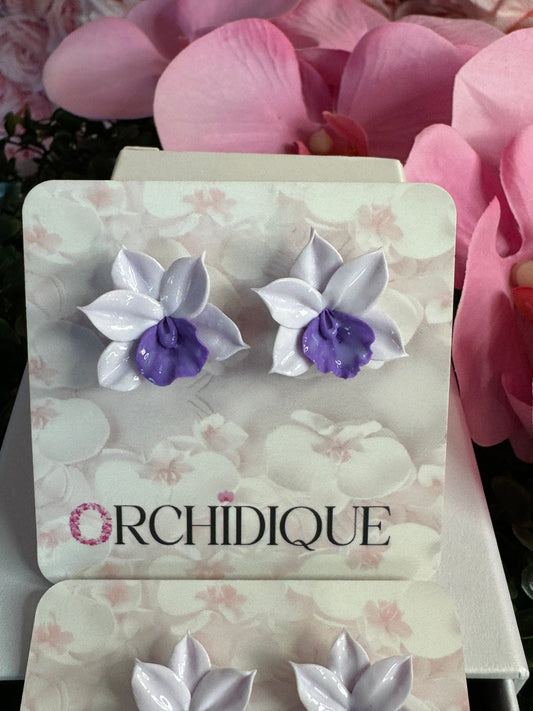 Orchid Oasis: Lavendar Cattleya Orchid Earrings • Unique Handmade Floral Jewelry • Bridesmaid Gifts• Flower Earrings - Orchidique