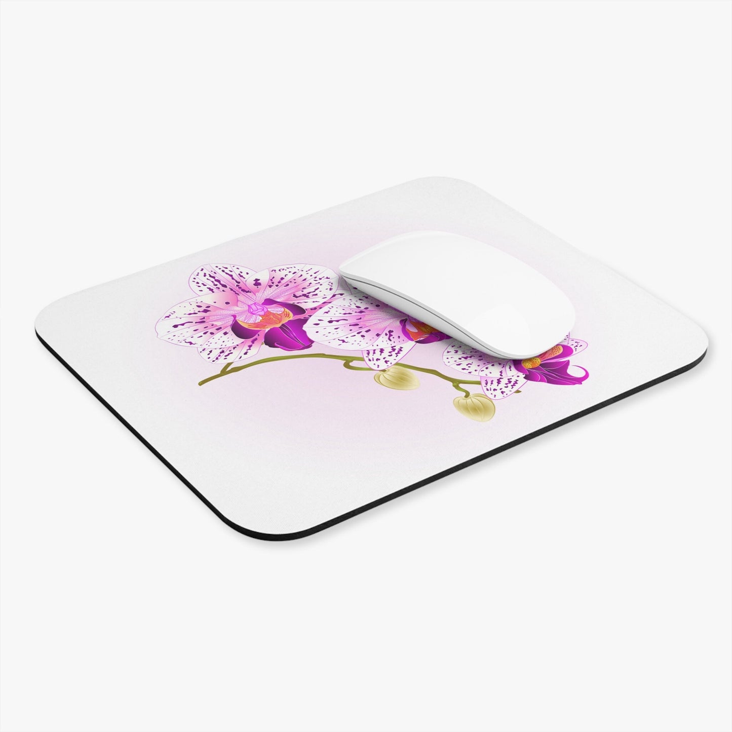 Orchid Mouse Pad • Tropical Floral Desk Mat • Non-Slip Rubber Base • Orchid Lover Gift • Orchidique™ - Orchidique