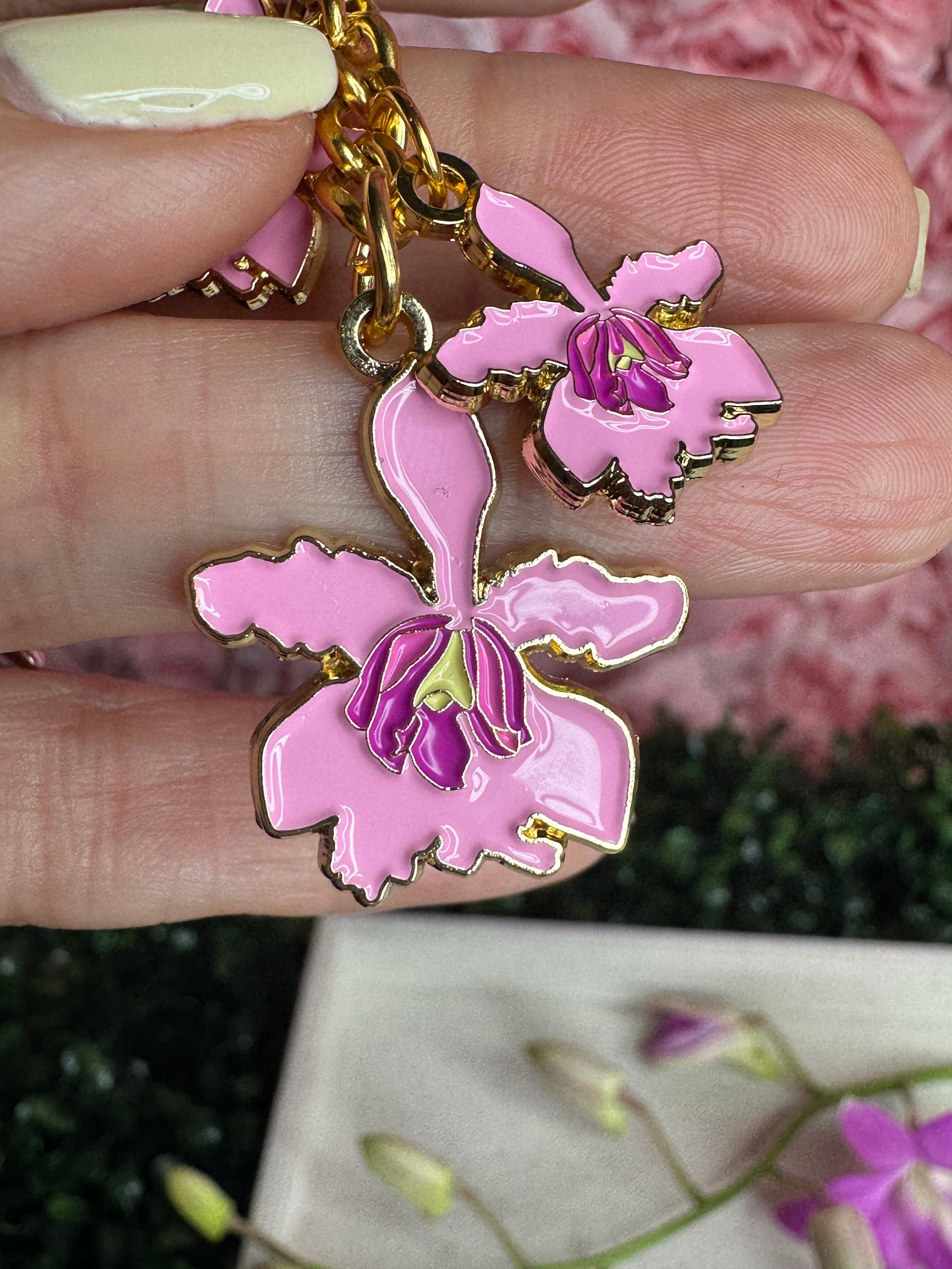 Luxury Purse Charm | Myrmecophila Orchid