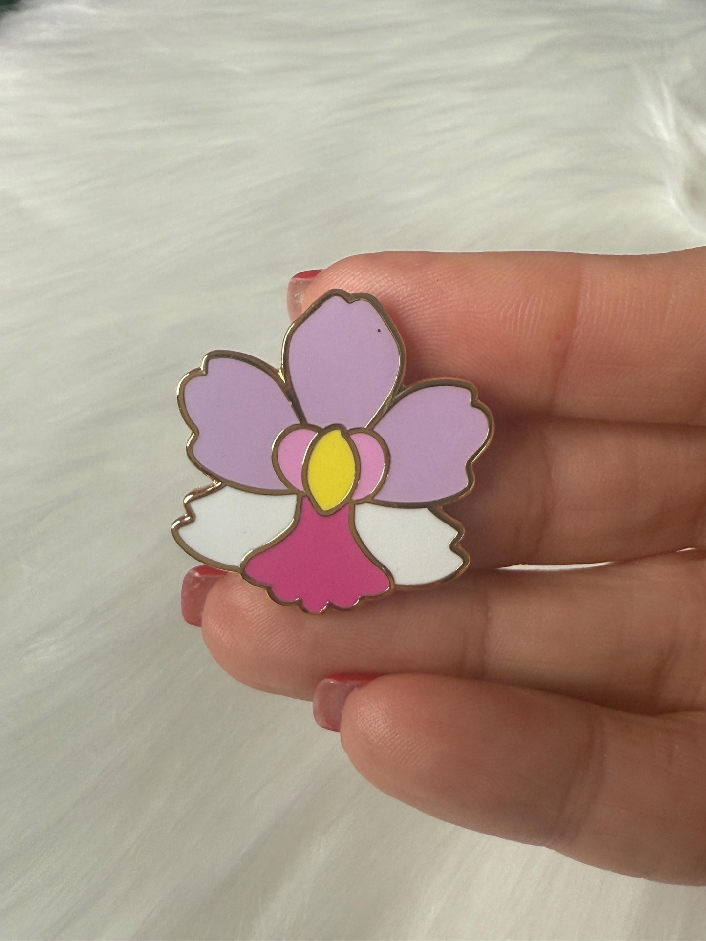 Vanda Joaquim-inspired Orchid Flower Enamel Pin • Floral Pin Collector Item • Unique Gift for Orchid Lovers • Pins and Badges