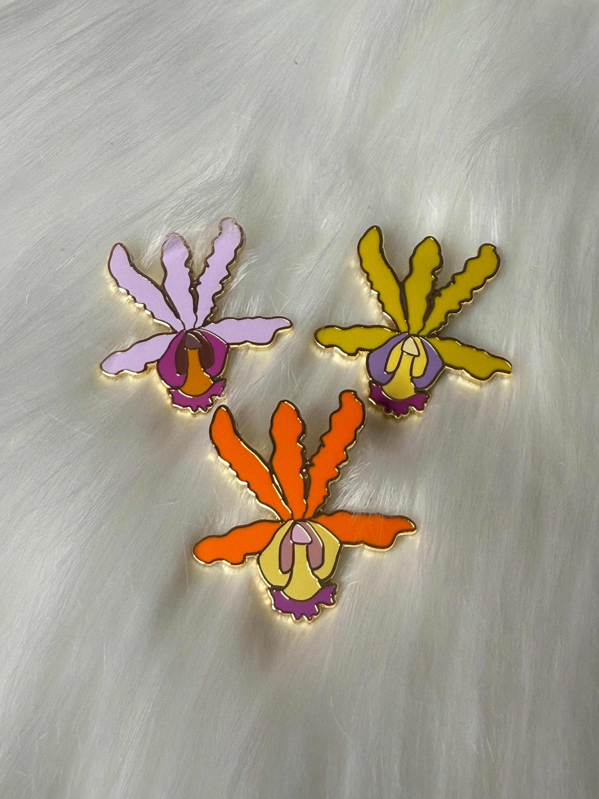 Vanda Joaquim-inspired Orchid Flower Enamel Pin • Floral Pin Collector Item • Unique Gift for Orchid Lovers • Pins and Badges