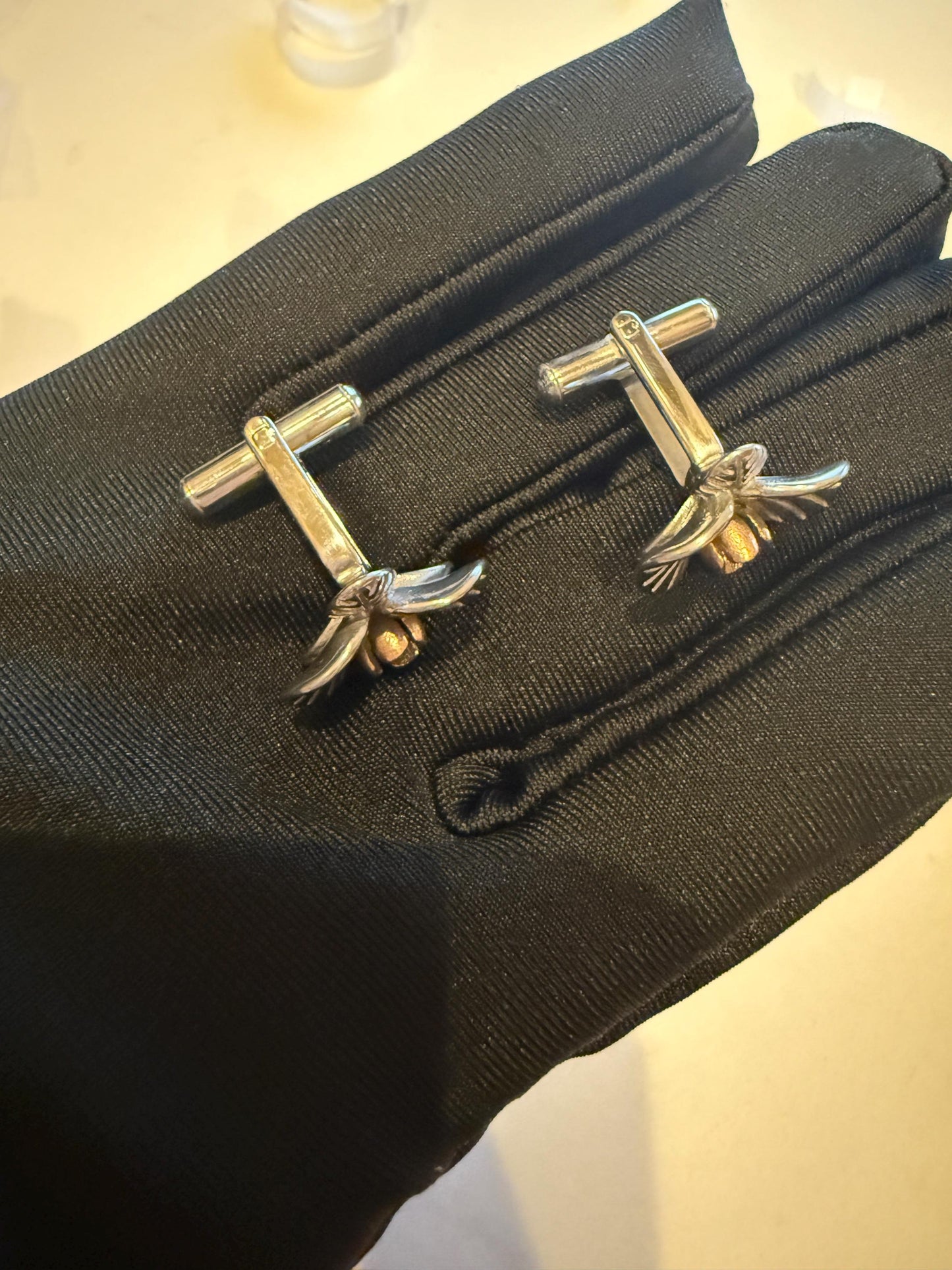 Sterling Silver Orchid Cufflinks - Detailed Floral Design - Wedding Accessory