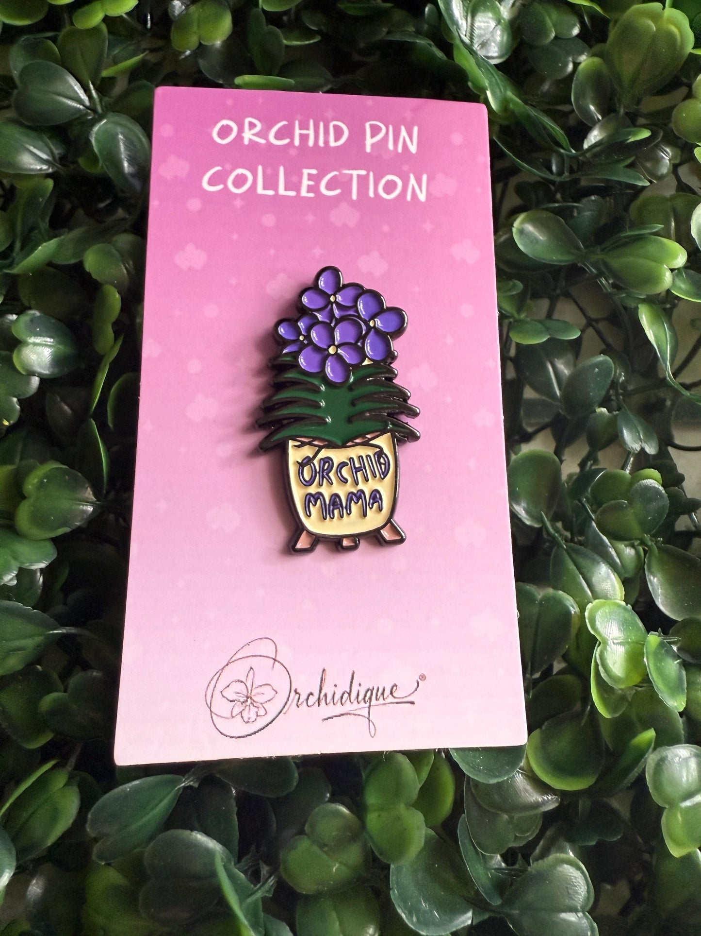 Orchid Lover Pin- Vanda Orchid Flower Enamel Pin • Floral Pin Collector Item • Orchid Charm • Pins and Badges